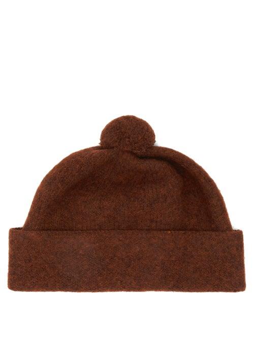 Matchesfashion.com Margaret Howell - Pom Pom Top Wool Beanie Hat - Mens - Brown