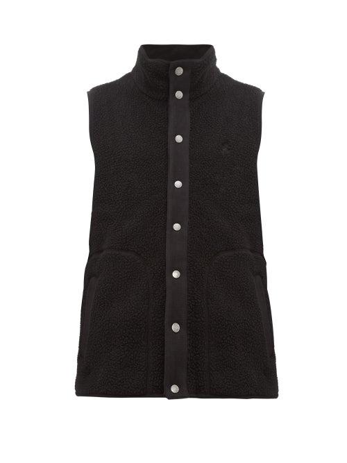 Matchesfashion.com Gramicci - Boa Logo Embroidered Technical Fleece Gillet - Mens - Black