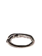 Matchesfashion.com Title Of Work - Sterling Silver And Leather Cord Bracelet - Mens - Silver