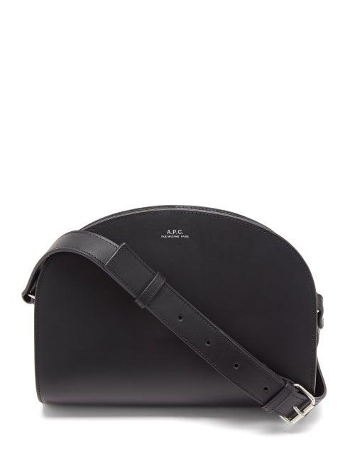 A.p.c. - Half Moon Smooth-leather Cross-body Bag - Mens - Black