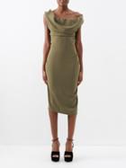 Vivienne Westwood - Ginnie Off-the-shoulder Cady Dress - Womens - Khaki