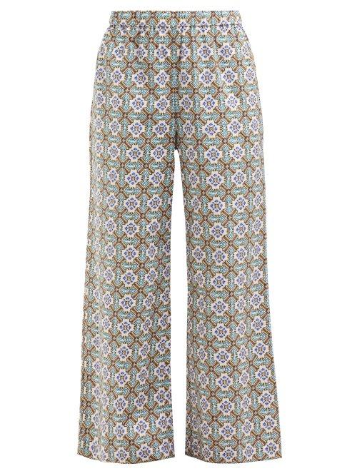 Matchesfashion.com Weekend Max Mara - Tantalo Trousers - Womens - Green White