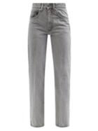 Ladies Rtw Raey - Push Organic-cotton Straight-leg Jeans - Womens - Light Grey