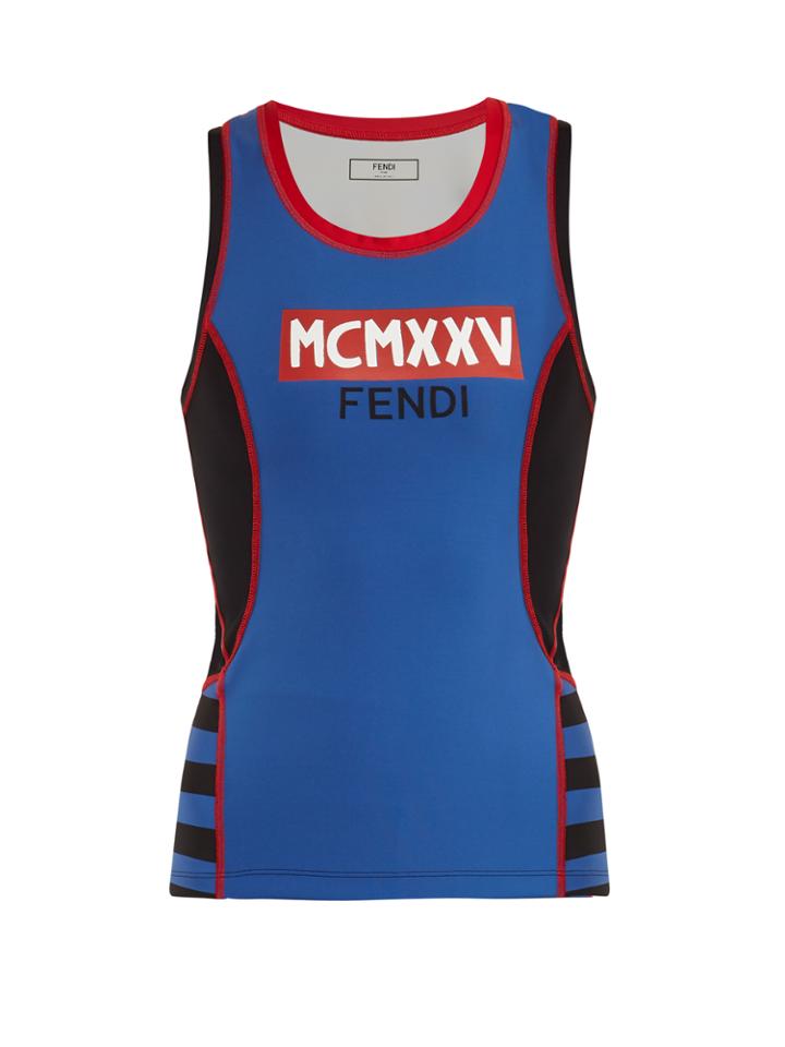 Fendi Mcmxxv And Logo-print Performance Tank Top