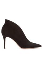Matchesfashion.com Gianvito Rossi - Vania 85 Suede Ankle Boots - Womens - Black
