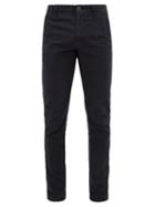 Matchesfashion.com Incotex - Slim-fit Cotton-blend Chino Trousers - Mens - Navy