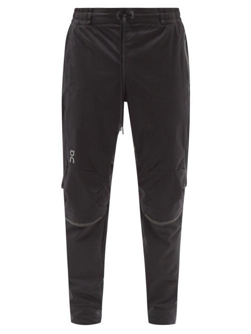 On - Logo-print Shell Track Pants - Mens - Black