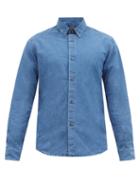 Matchesfashion.com A.p.c. - Point-collar Denim Shirt - Mens - Blue