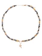 Diane Kordas - Diamond & 14kt Rose Gold Beaded Necklace - Womens - Blue