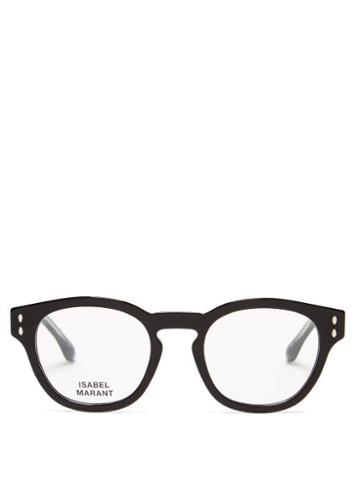 Matchesfashion.com Isabel Marant Eyewear - Trendy Round Acetate Glasses - Womens - Black