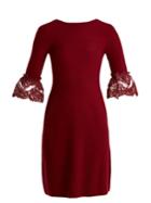 Oscar De La Renta Scoop-back Fluted-cuff Wool Dress