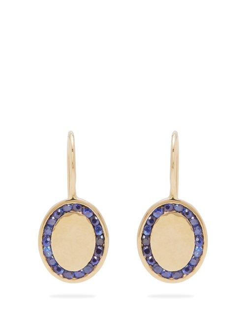 Matchesfashion.com Jessica Biales - Candy Sapphire & Yellow Gold Earrings - Womens - Blue
