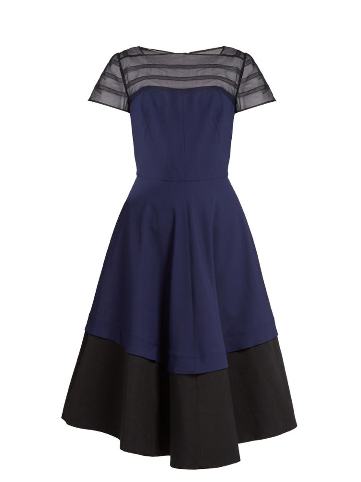 Amanda Wakeley Harmony Contrast-panel Stretch-crepe Dress
