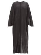 Matchesfashion.com La Collection - Epione Wool-gauze Maxi Dress - Womens - Black