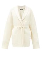 Matchesfashion.com Haider Ackermann - Oversized Wool Wrap Cardigan - Womens - Ivory