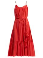 Matchesfashion.com Rhode Resort - Lea Cotton Dress - Womens - Red