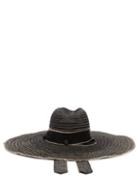 Matchesfashion.com Fil Hats - Mauritius Raw Edged Straw Hat - Womens - Black