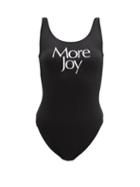 Matchesfashion.com More Joy By Christopher Kane - More Joy Scoop-neck Swimsuit - Womens - Black