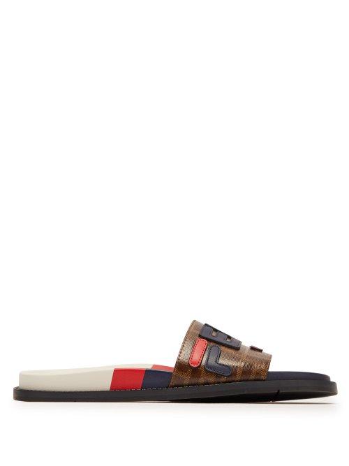 Matchesfashion.com Fendi - Mania Rubber Slides - Womens - Multi