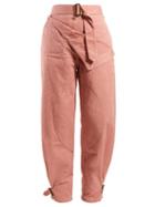 Matchesfashion.com Jw Anderson - Folded Front Utility Trousers - Womens - Pink Multi