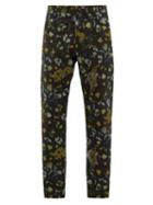 Matchesfashion.com Martine Rose - Dragon And Floral Satin-jacquard Trousers - Mens - Black Multi