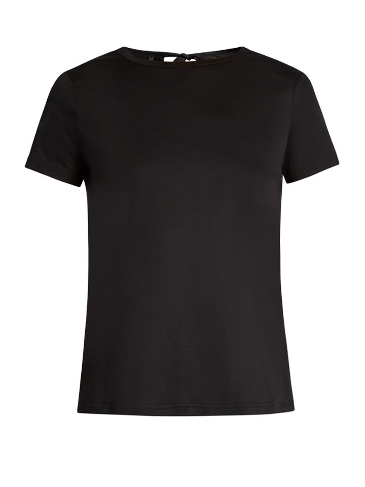 Helmut Lang Tie-back Cotton-jersey T-shirt