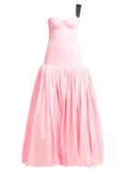 Matchesfashion.com Natasha Zinko - Princess One Shoulder Gathered Gown - Womens - Pink