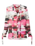 Matchesfashion.com Alexander Mcqueen - Printed Crepe Pussybow Blouse - Womens - Pink Print