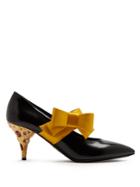 Prada Bow-embellished Leather Pumps