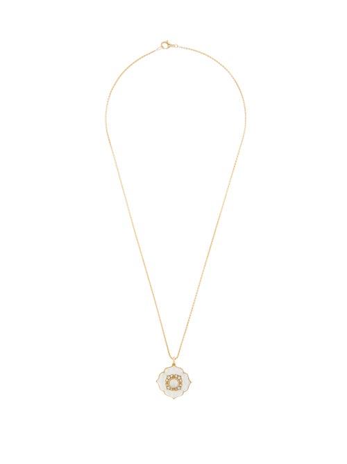 Matchesfashion.com Noor Fares - Nirvana Diamond, Pearl & 18kt Gold Necklace - Womens - Pearl