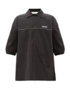 Matchesfashion.com Off-white - Oversized Cotton-blend Short-sleeved Shirt - Mens - Black Silver
