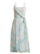 Athena Procopiou Walking On A Dream Floral-print Silk Wrap Dress