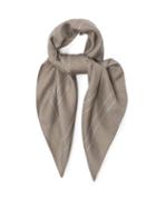 Ladies Accessories Totme - Monogram-embroidered Twill Scarf - Womens - Grey
