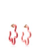 Matchesfashion.com Bea Bongiasca - Flower 9kt Gold & Enamel Hoop Earrings - Womens - Pink Multi
