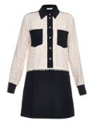 See By Chloé Point-collar Lace And Crepe Dress
