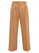 Matchesfashion.com Gucci - Pleated Crepe Straight-leg Trousers - Mens - Beige