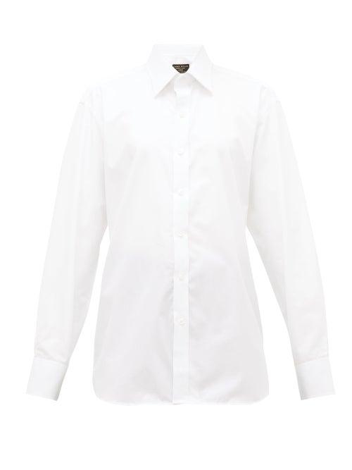Matchesfashion.com Emma Willis - Supraluxe Swiss-dot Cotton-poplin Shirt - Womens - White