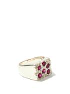 Matchesfashion.com Bleue Burnham - The Grand Rose Garden Recycled-silver Ring - Mens - Red