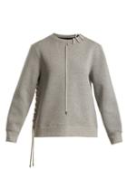 Matchesfashion.com Craig Green - Crew Neck Lace Up Jersey Sweatshirt - Womens - Grey