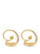 Ladies Jewellery Charlotte Chesnais - Round Trip Gold-plated Earrings - Womens - Gold