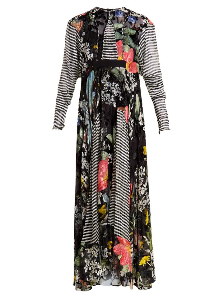 Preen By Thornton Bregazzi Audrey Contrast-print Devor Dress