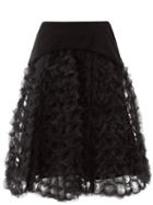 Matchesfashion.com Noir Kei Ninomiya - Ring Weave Organza Midi Skirt - Womens - Black