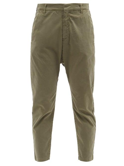 Matchesfashion.com Nili Lotan - Paris Cotton-blend Trousers - Womens - Khaki
