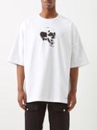 Alexander Mcqueen - Skull-print Cotton-jersey T-shirt - Mens - White Black