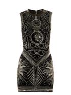 Matchesfashion.com Balmain - Crystal Embellished Mini Dress - Womens - Black Multi