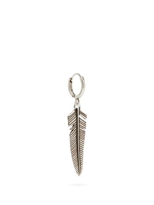 Matchesfashion.com Isabel Marant - Feather Drop Single Earring - Mens - Silver