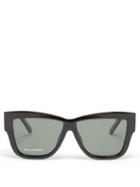 Matchesfashion.com Le Specs - Total Eclipse Rectangular Recycled Sunglasses - Womens - Black