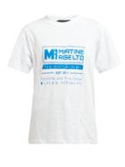 Matchesfashion.com Martine Rose - Wobbly Logo Print Cotton T Shirt - Womens - White