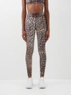 The Upside - Sheba Leopard-print Drawstring-waist Leggings - Womens - Leopard