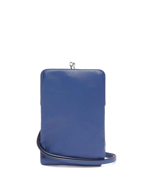 Matchesfashion.com Jil Sander - Two-strap Leather Cross-body Bag - Womens - Blue